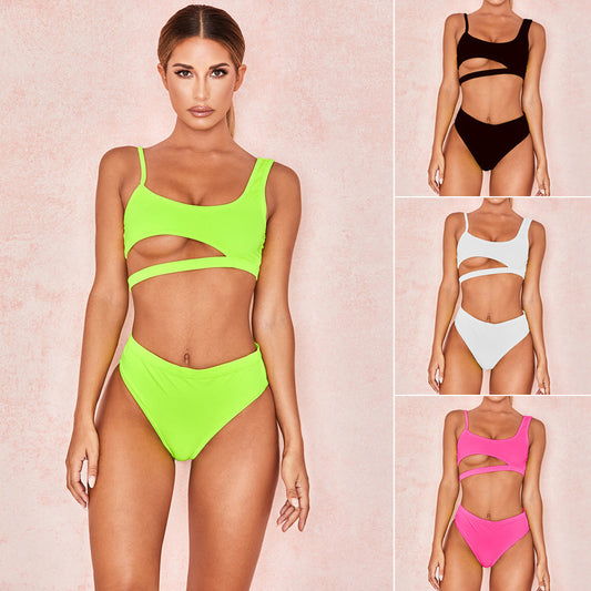 Neon Pulse Cutout Bikini
